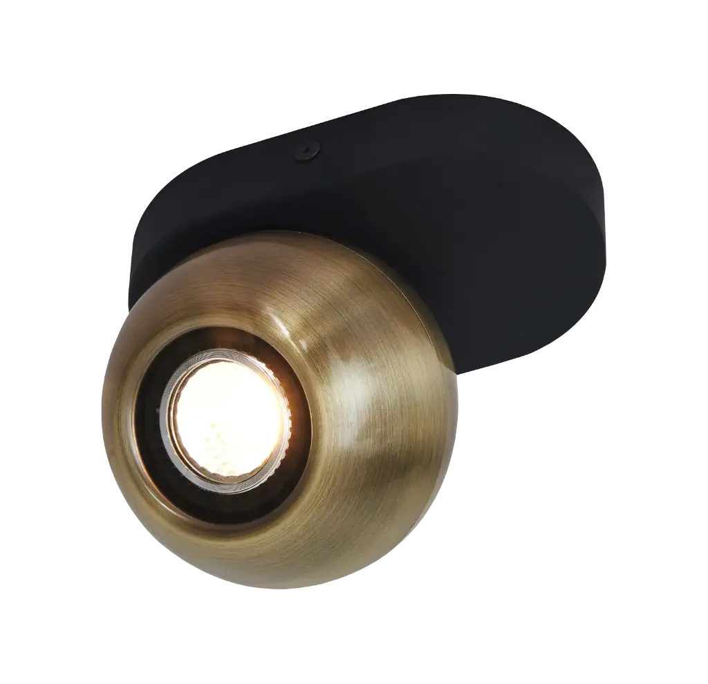 TRITON 1L GU10 (excl) zwart / brons