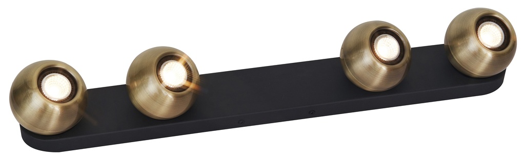 TRITON 4L balk, GU10 (excl) zwart / brons