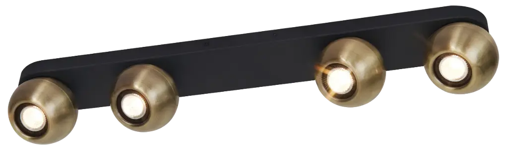 TRITON 4L riglette, GU10 (excl) noir / bronze