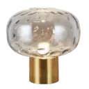 OKIRU Tafellamp E27 Goud + as grijs glas Ø300mm