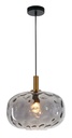 OKIRU Pendel E27 Goud + as grijs glas Ø300mm