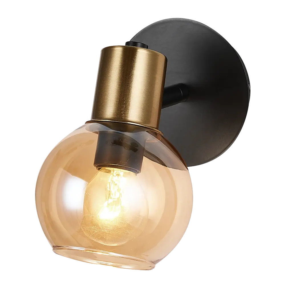 OSIRA Wand licht 1x E14 amber glas + schakelaar