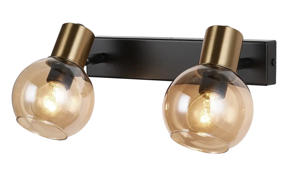 OSIRA Wand licht 2x E14 amber glas
