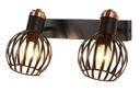 RAGA Wand licht 2x E14 zwart / brons