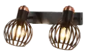 RAGA Wand licht 2x E14 zwart / brons
