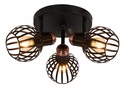 RAGA Plafond licht 3x E14 zwart / brons