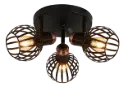 RAGA Plafond licht 3x E14 zwart / brons