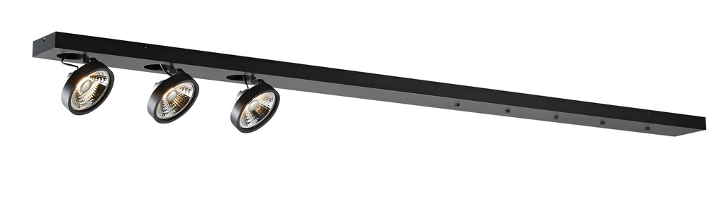 AEON-3 XXL zwart 3x AR111 (incl) 1800mm basis voor pendels