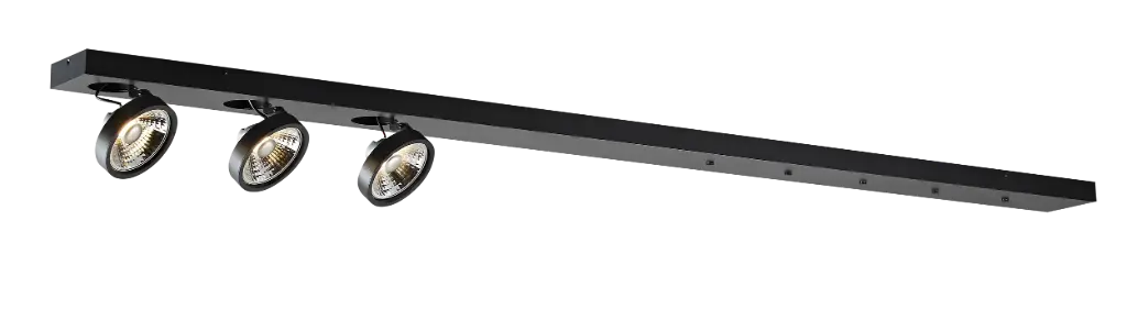AEON-3 XXL zwart 3x AR111 (incl) 1800mm basis voor pendels