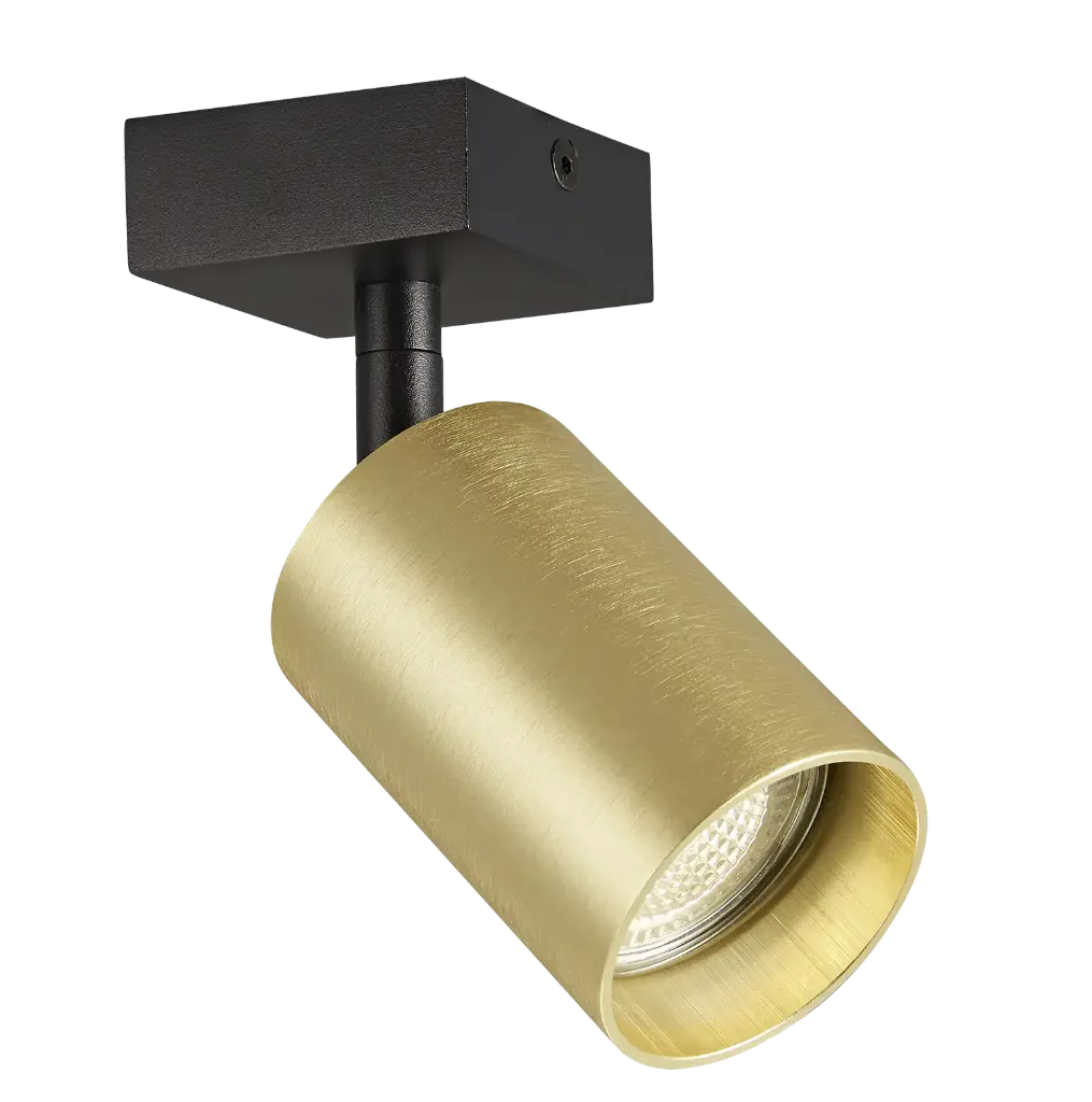 TABOO 1L GU10 (excl) zwart + geborsteld goud, spot