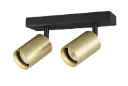 TABOO 2L GU10 (excl) zwart + geborsteld goud, spot