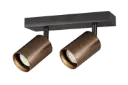 TABOO 2L GU10 (excl) black + brushed bronze, ceiling light