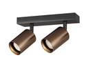 TABOO 2L GU10 (excl) zwart + geborsteld brons, spot