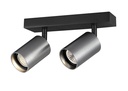 TABOO 2L GU10 (excl) zwart + geborsteld staal, spot