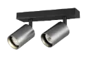 TABOO 2L GU10 (excl) zwart + geborsteld staal, spot