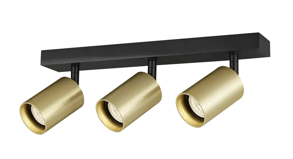 TABOO 3L GU10 (excl) black + brushed gold, ceiling light