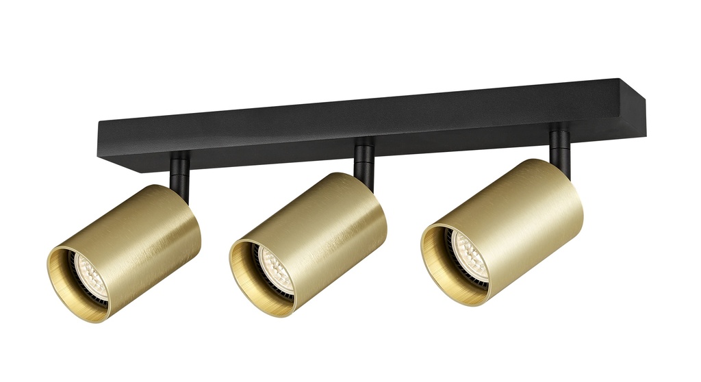 TABOO 3L GU10 (excl) zwart + geborsteld goud, spot