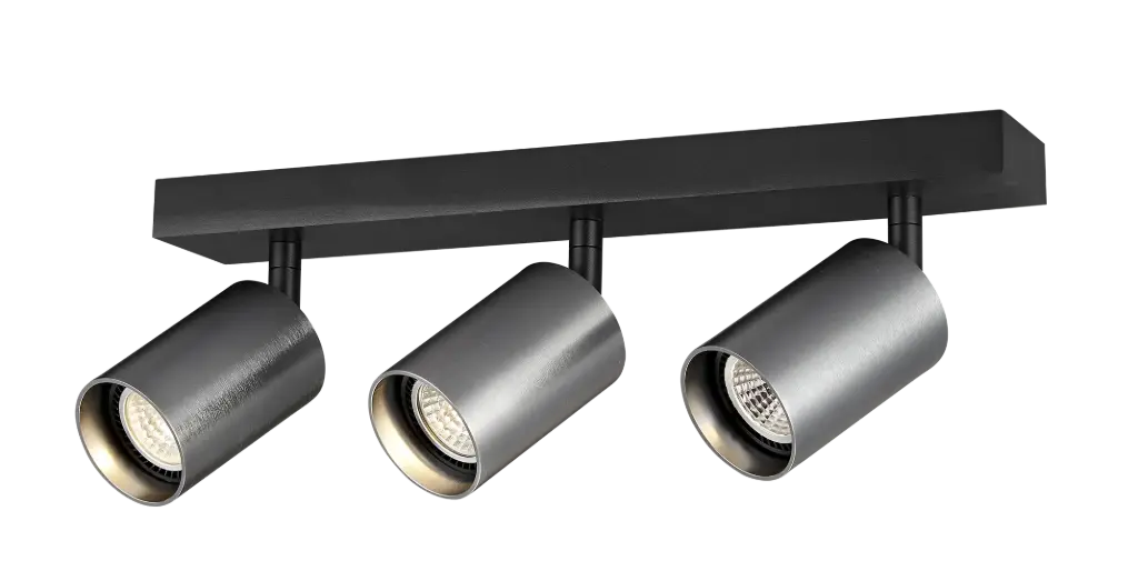 TABOO 3L GU10 (excl) black + brushed steel, ceiling light