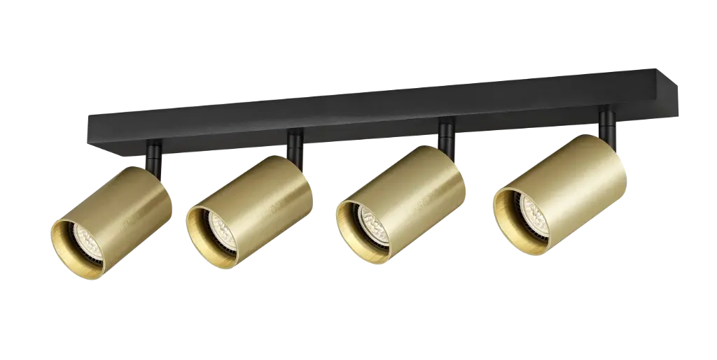 TABOO 4L GU10 (excl) black + brushed gold, ceiling light