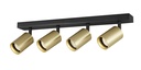 TABOO 4L GU10 (excl) zwart + geborsteld goud, spot