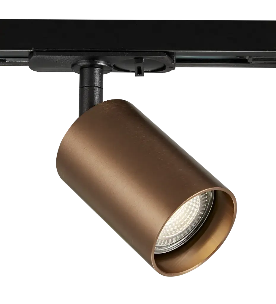 TABOO 1L 1f-trackspot GU10 (excl) noir + bronze brossé