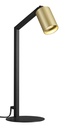 TABOO 1L GU10 (excl) zwart + geborsteld goud, tafellamp