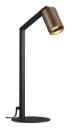 TABOO 1L GU10 (excl) black + brushed bronze, table lamp