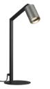 TABOO 1L GU10 (excl) noir + acier brossé, lampe de table