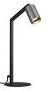 TABOO 1L GU10 (excl) zwart + geborsteld staal, tafellamp
