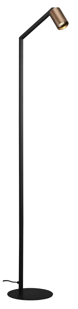 TABOO 1L GU10 (excl) noir + bronze brossé, lampadaire