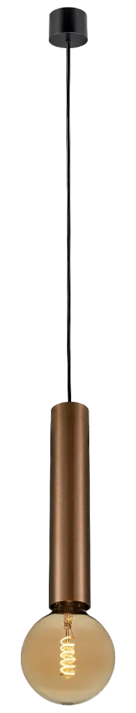 TABOO pendel E27 (excl) zwart + geborsteld brons