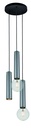 TABOO pendel 3L 1xGU10 (excl) 2xE27 (excl) zwart + geborsteld staal