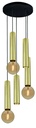 TABOO pendel 5L 2xGU10 (excl) 3xE27 (excl) zwart + geborsteld goud