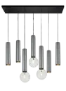 TABOO pendant 7L 4x GU10 (excl) 3x E27 (excl)) black + brushed steel