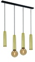 TABOO pendel 4L 2xGU10 (excl) 2xE27 (excl) zwart + geborsteld goud