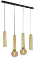 TABOO suspension 4L 2x GU10 (excl) 2x E27 (excl) noir + or brossé