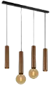 TABOO pendant 4L 2x GU10 (excl) 2x E27 (excl)) black + brushed bronze