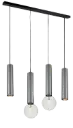 TABOO pendant 4L 2x GU10 (excl) 2x E27 (excl)) black + brushed steel