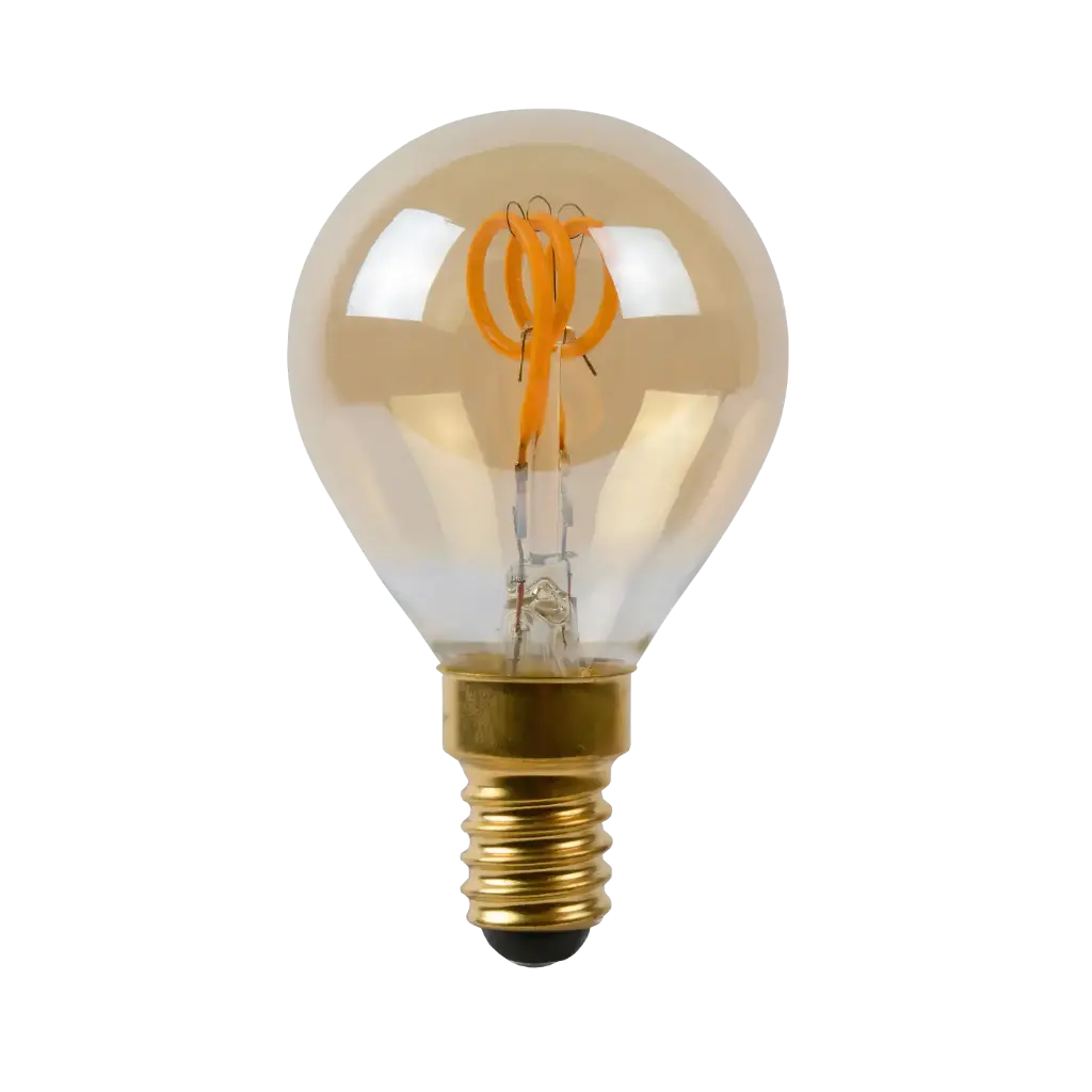 E14 LED Golf Spiral G45 3W Amber 2200K Dimmable