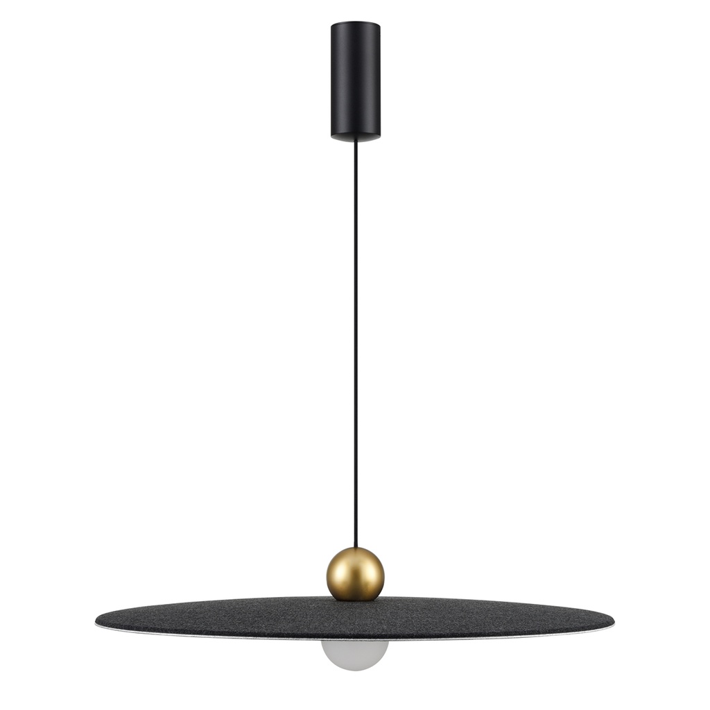 JUTTU 8W LED Pendel Ø600mm dimbaar vilt donker grijs / licht grijs
