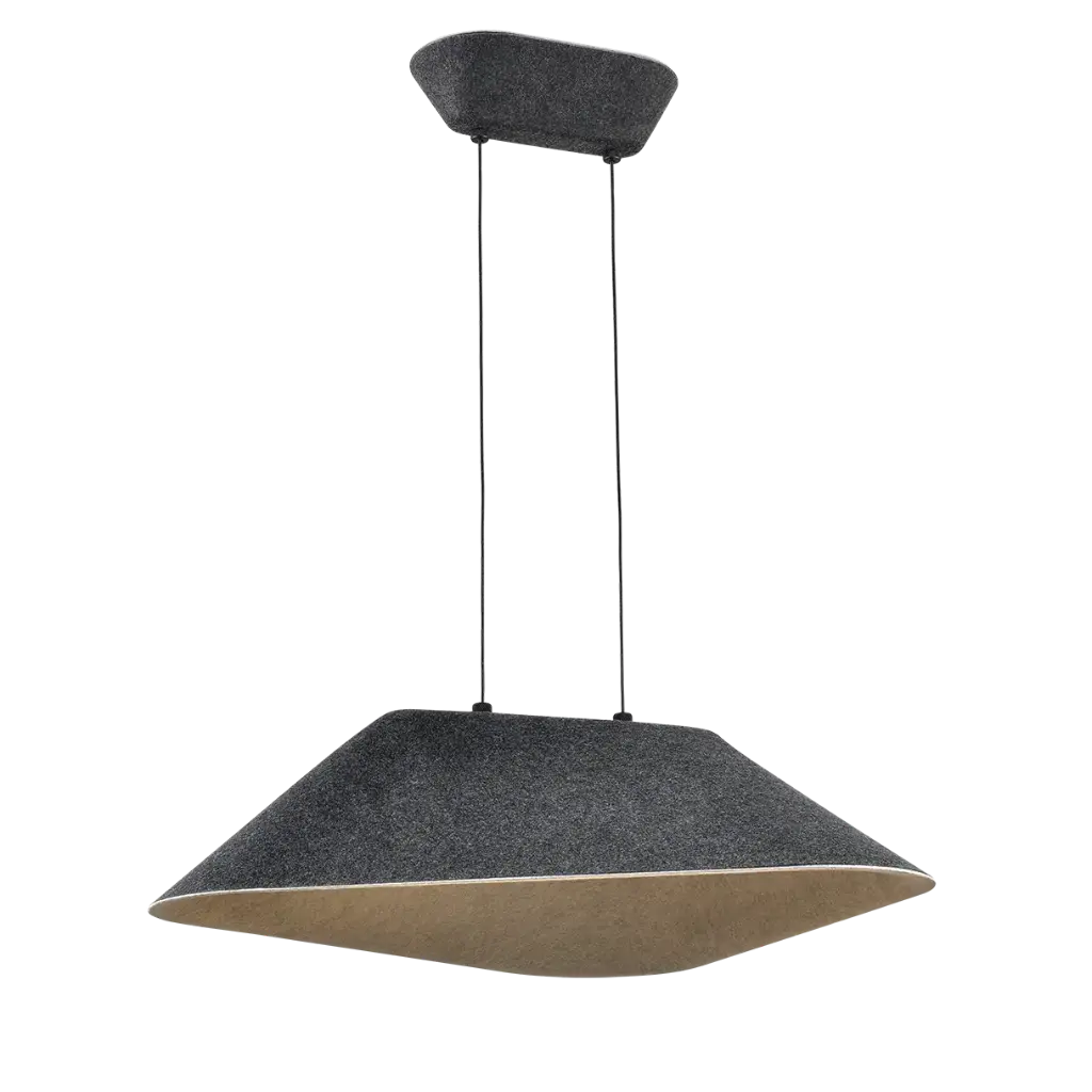ITZU 8,7W LED Pendel 550x550mm dimmable feutre gris foncé/ gris clair
