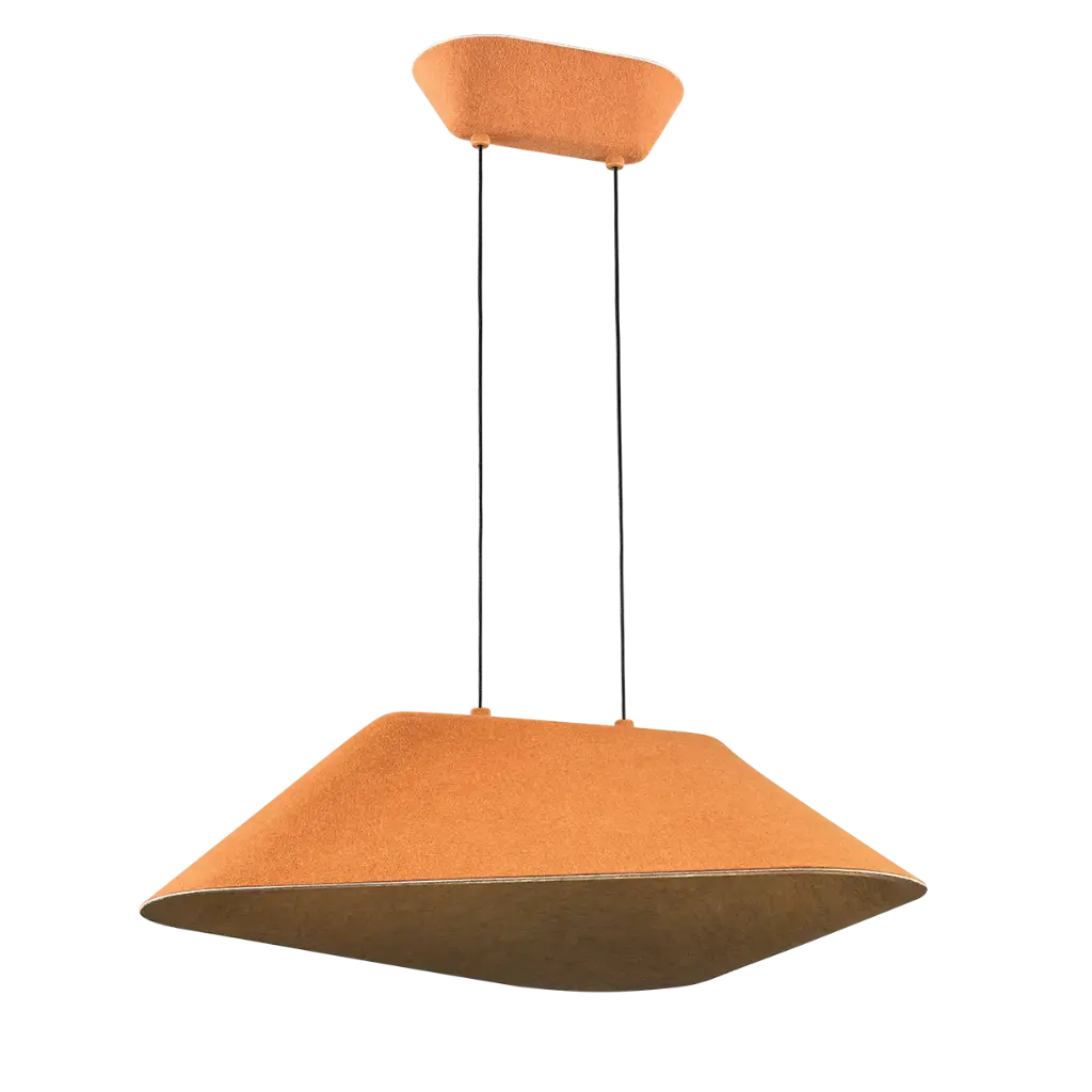 ITZU 8,7W LED Pendel 550x550mm dimmable felt light brown / gray