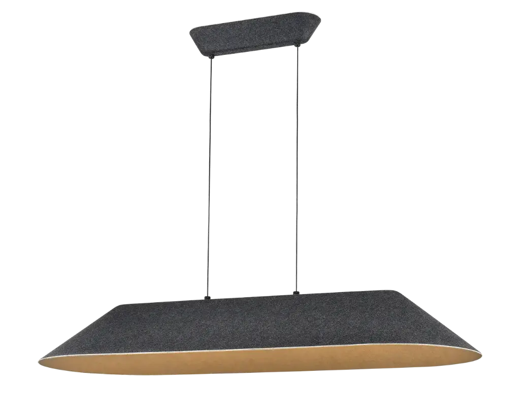 FONIC 23W LED Pendel 1090x401mm dimbaar vilt donker / licht grijs