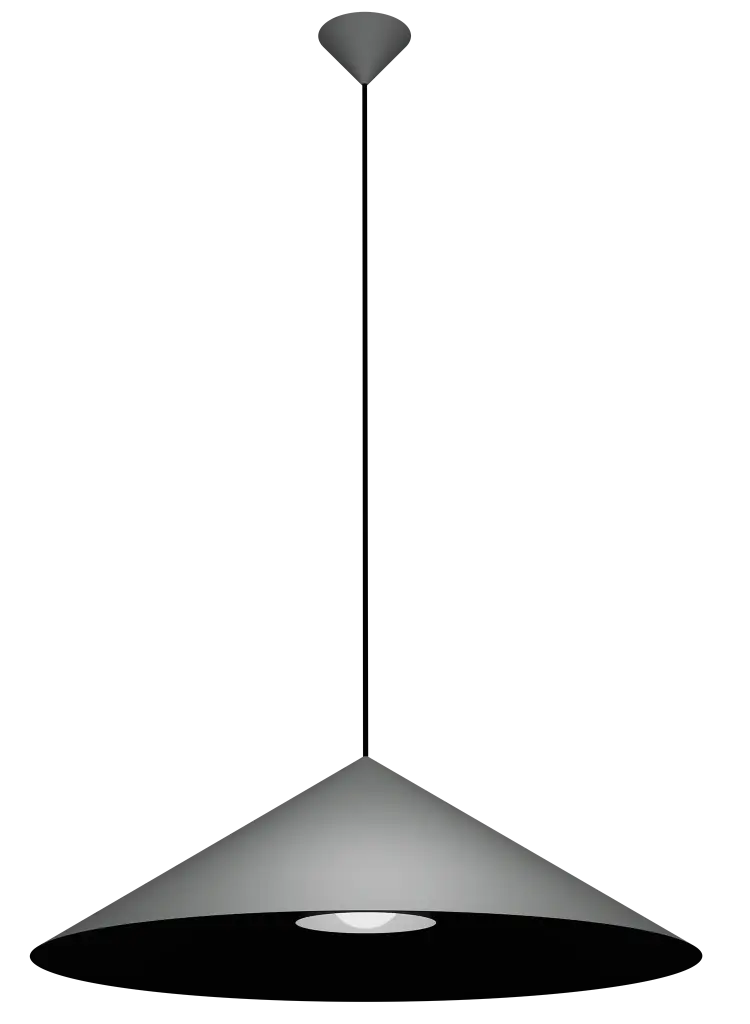 MIRAGO 1xE27 Pendel Ø750mm grijs / zwart