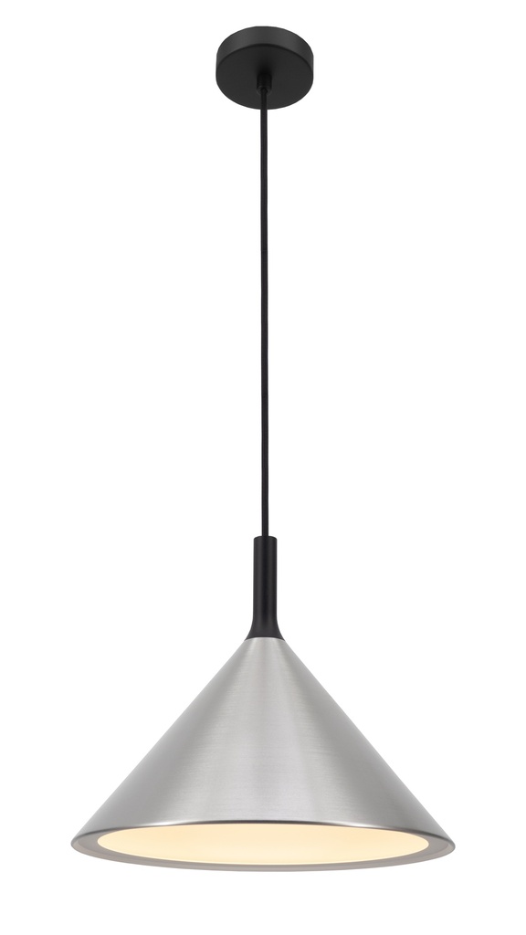 KOTO 1xE27 Pendel Ø295mm zilver / zwart / wit