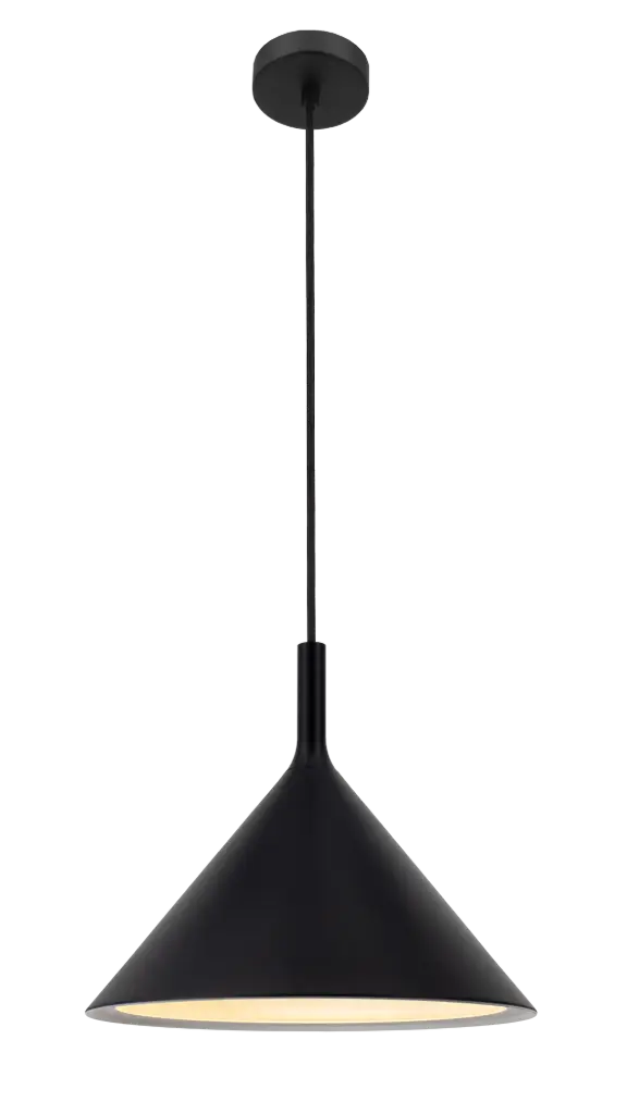 KOTO 1xE27 Pendant Ø295mm black / black / white