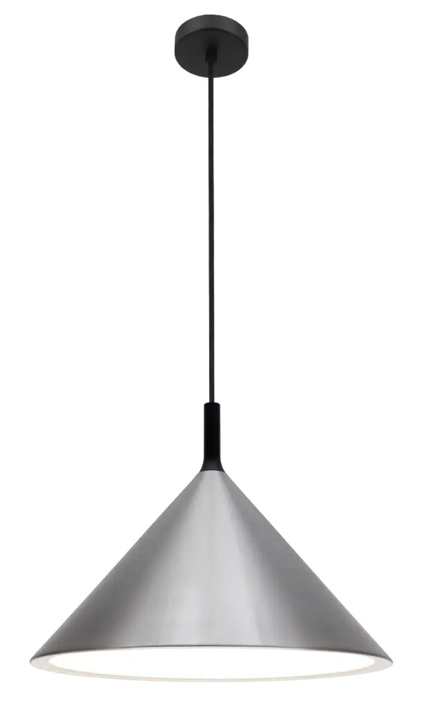 KOTO 1xE27 Pendel Ø395mm zilver / zwart / wit