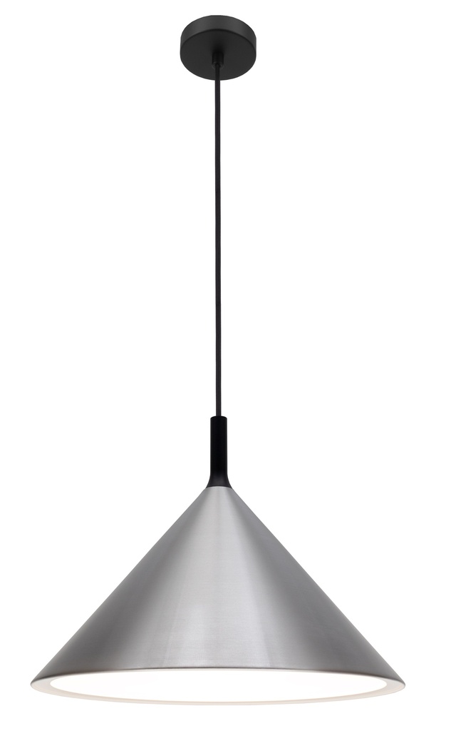 KOTO 1xE27 Pendel Ø395mm zilver / zwart / wit