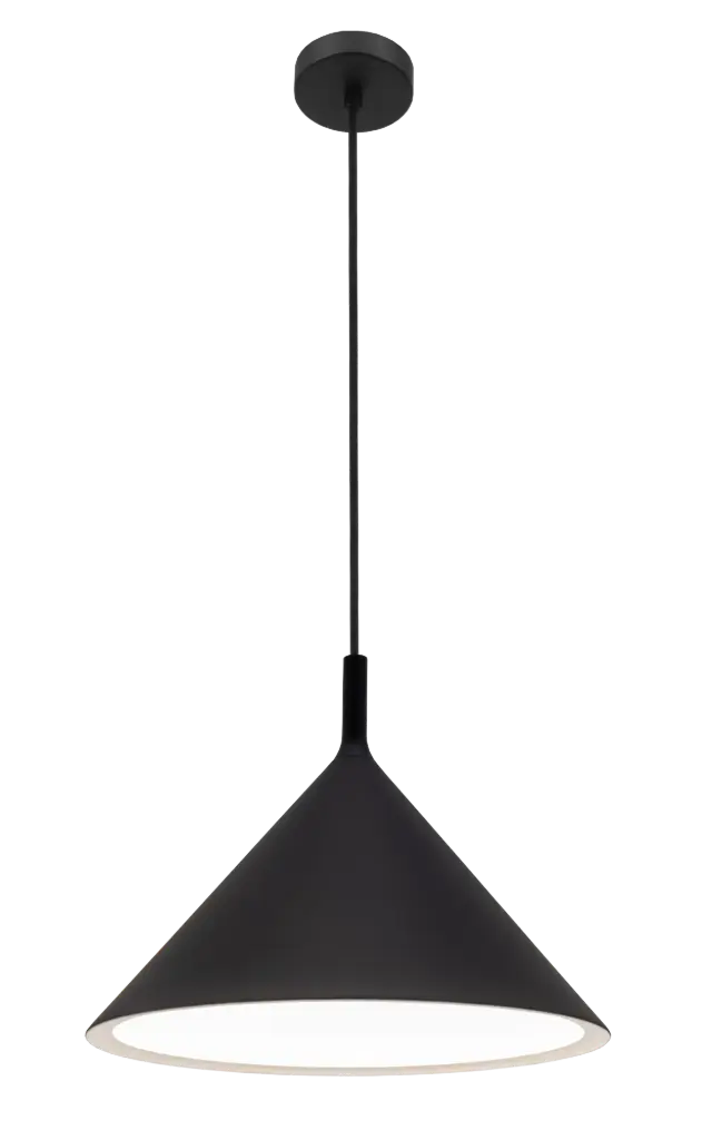 KOTO 1xE27 Pendant Ø395mm black / black / white