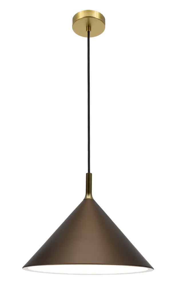 KOTO 1xE27 Pendant Ø395mm bronze / gold / white